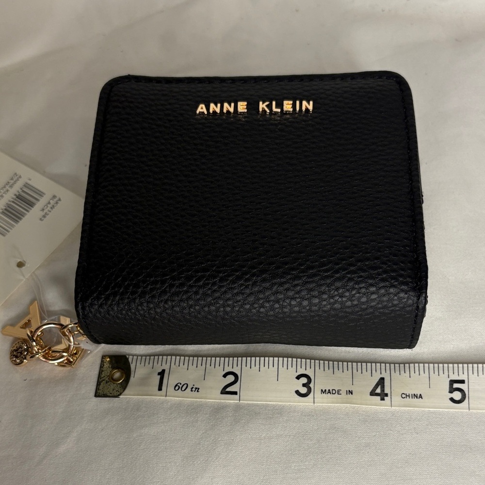 Anne Klein Black Zip Around Wallet - Picture 10 of 12